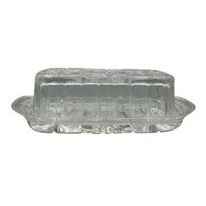 Brillance Cut Glass Star of David Covered Butter Dish